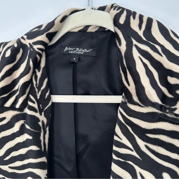 Betsey Johnson Zebra pattern vintage coat - Picture 6 of 6